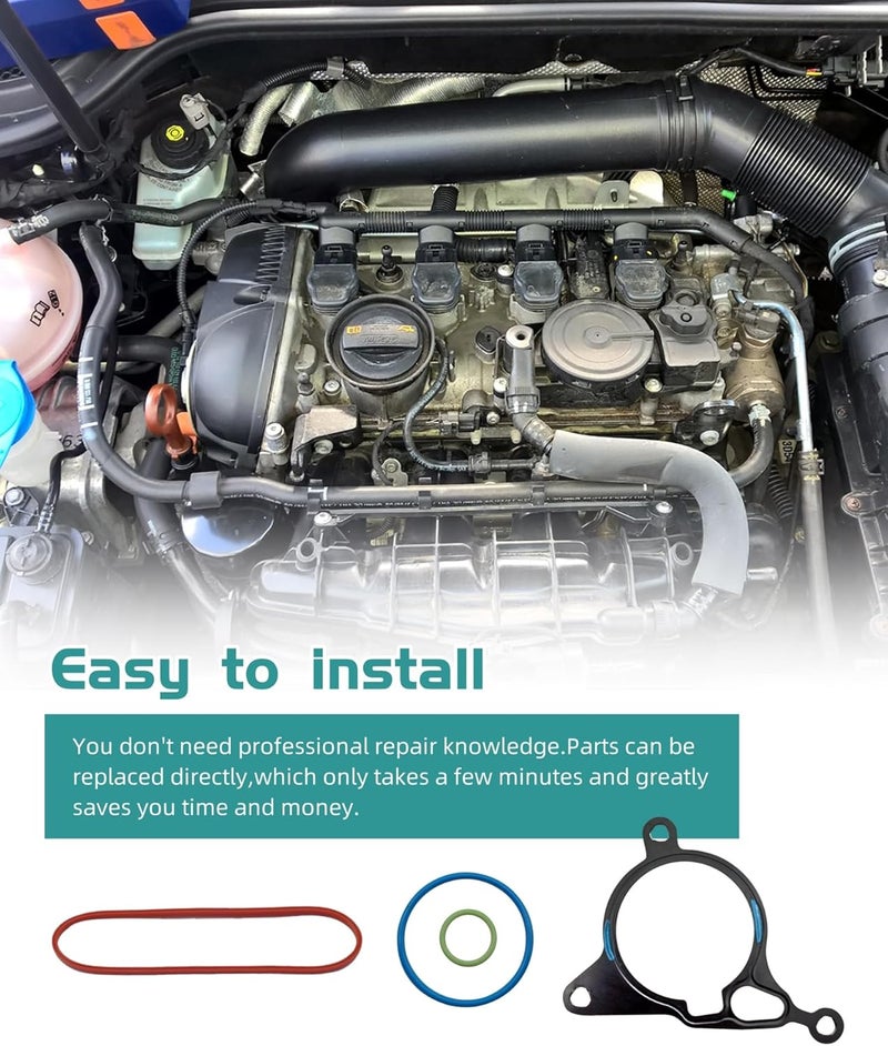 Maigoo Vacuum Pump Reseal/Rebuild Kit Gasket Fits for VW GTI GLI Golf Jetta Beetle Passat &Audi B8 A4 Q5 Q7 A3 A5 A6 1.8T & 2.0T TSI/TFSI,Replaces 06J145100C/G/P/N/F - Image 5
